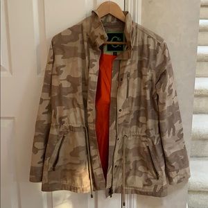 Camo Drawstring Lightweight Utility Jacket